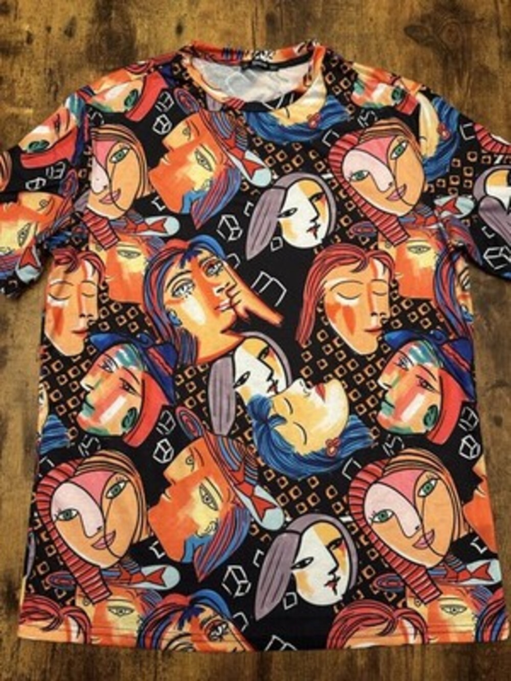 SHEIN Abstract Picasso-Style Face Print T-Shirt